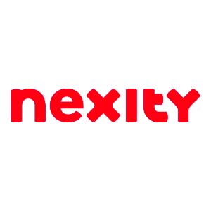 Logo Nexity, promoteur immobilier client d’Enseignes-Montpellier.com